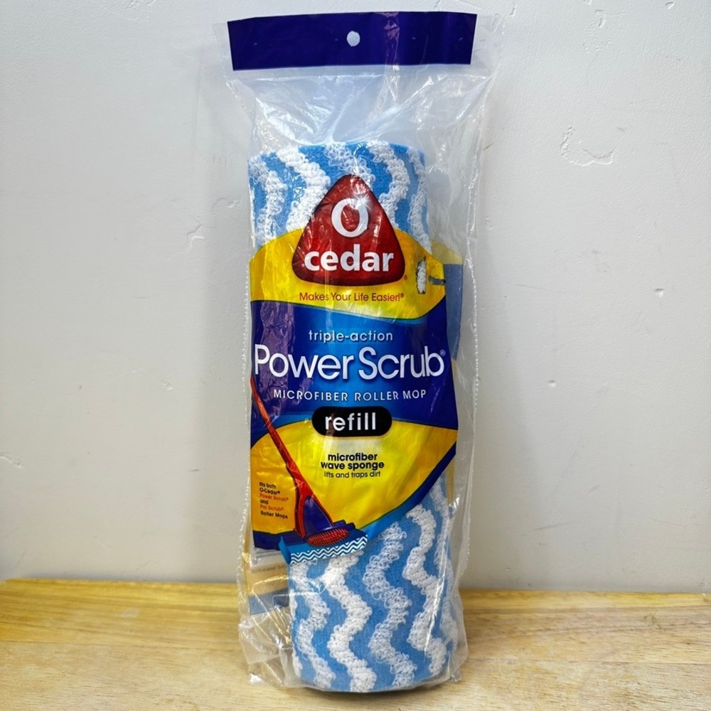 O Cedar Roller Mop Refill Power Scrub Microfiber Wave Sponge Triple-Action Clean
